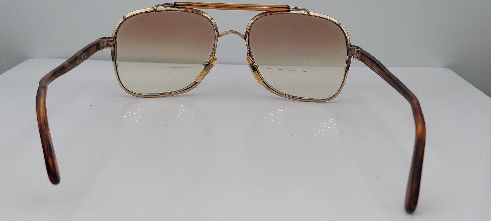 Vintage Artoptic Clipper Gold Pilot Metal Sunglasses Italy FRAMES ONLY