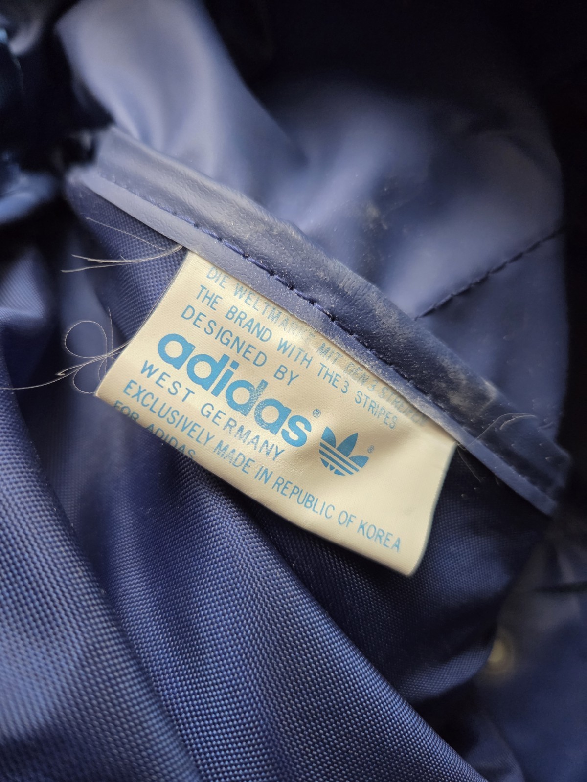 VTG 70s 80s Adidas Duffle Bag West Germany Made In Republic Of Korea 31″x13″x13″