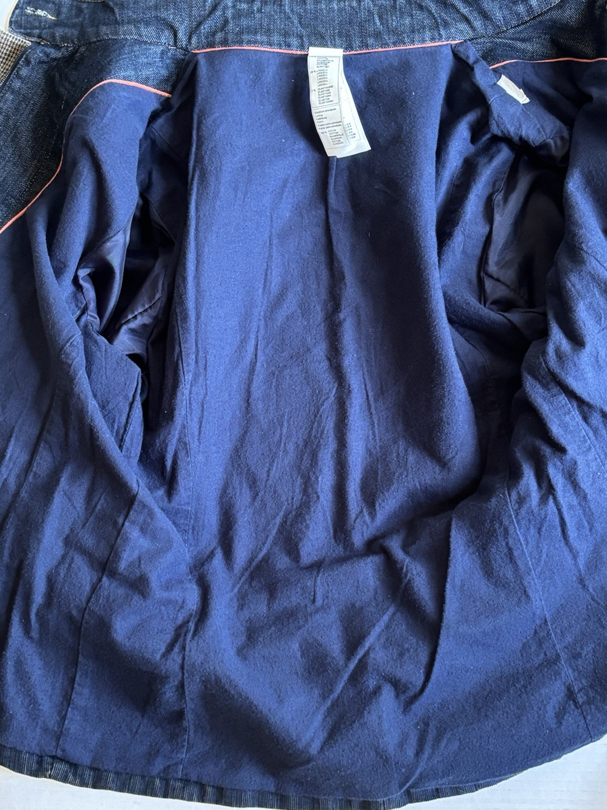 Vintage New Man France Jean Jacket Structured And Lined Size M US 8 EU 40 **read