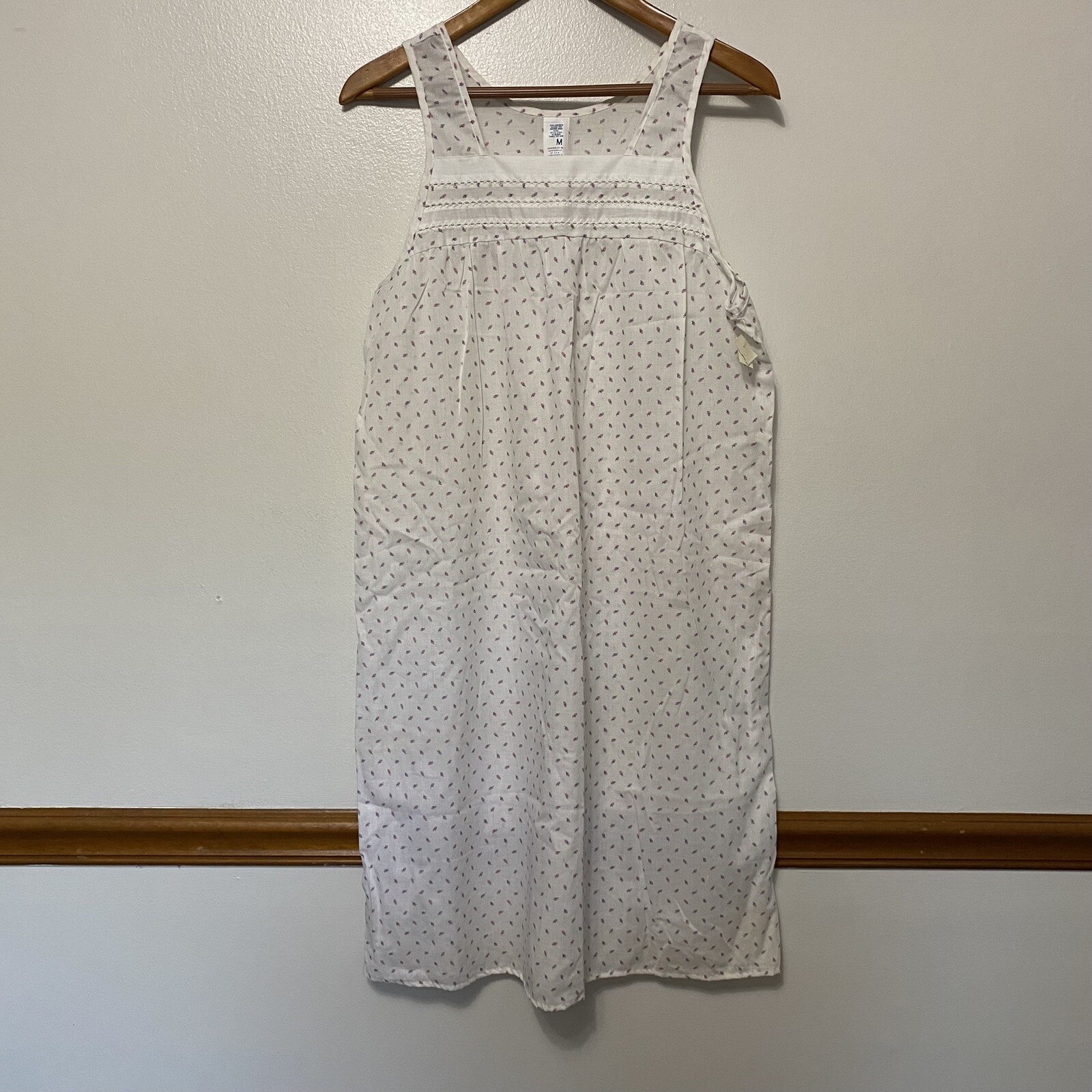 Vintage Deadstock 1980s Floral Nightgown Cottagecore Grannycore Womens Medium