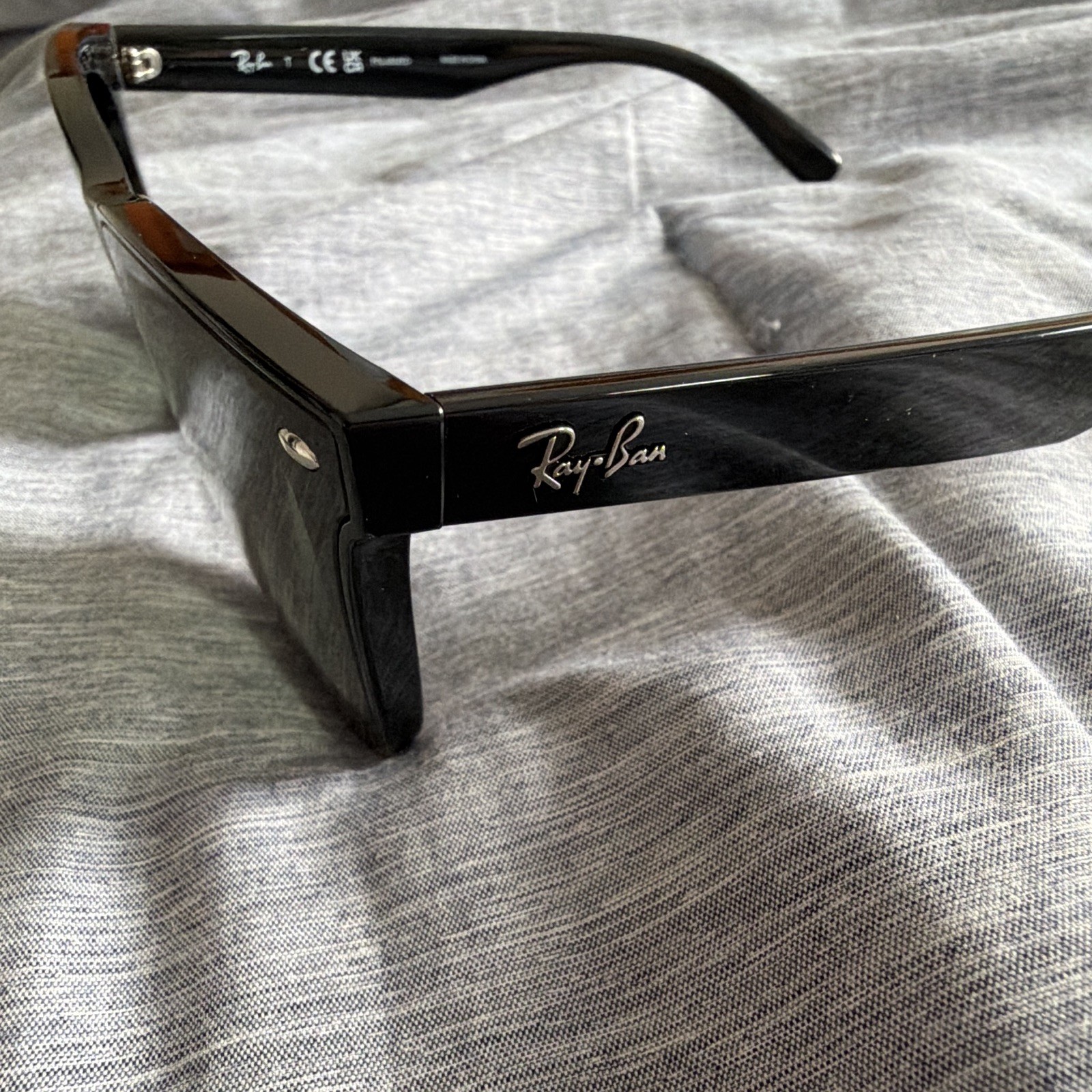 Ray-Ban RB4420 Polarized Wayfarer Sunglasses Black Frame/Black Lens 145mm