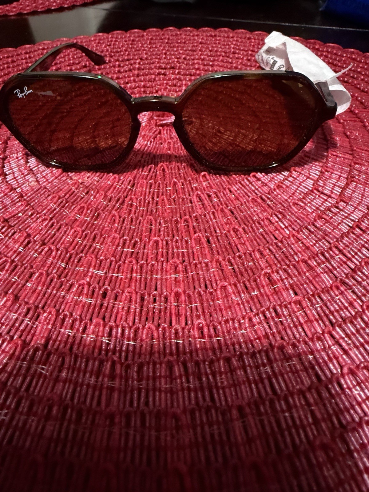 Ray-Ban RB4361 Oval Sunglasses Brown Plastic Frame Brown Lenses 145mm