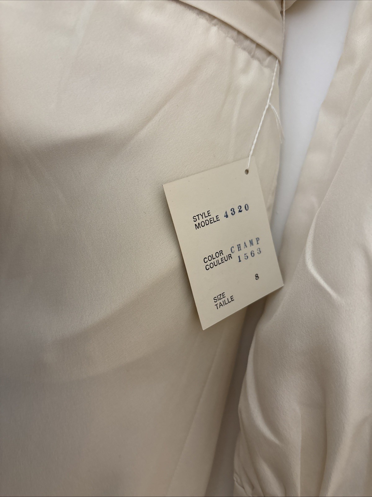 Hooper Associates Skirt & Blouse NEW Vintage Tie Belt Cream Color Off White