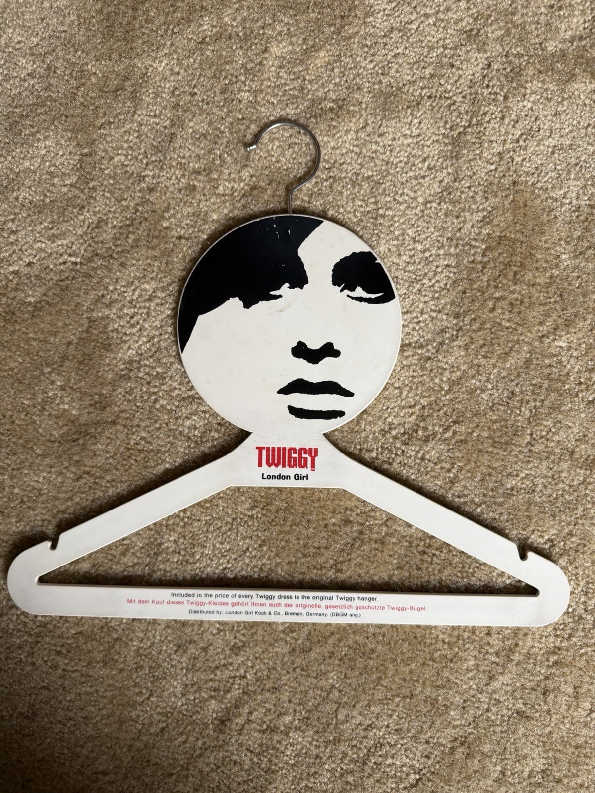 RARE Vintage 1960s Twiggy London Girl Dress & Original Hanger BUNDLE Mod 60s