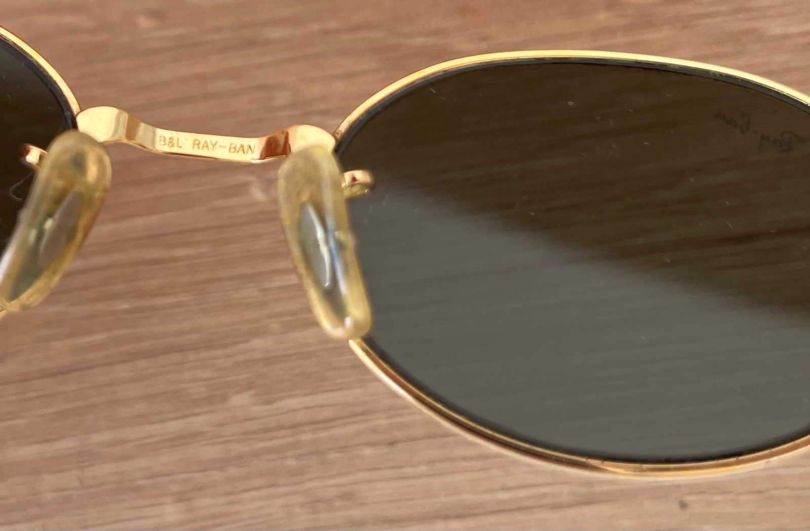 Vintage B&L Ray-Ban W2188 PN4 Oval Sunglasses 52□18 Gold Tortoise G-15 USA