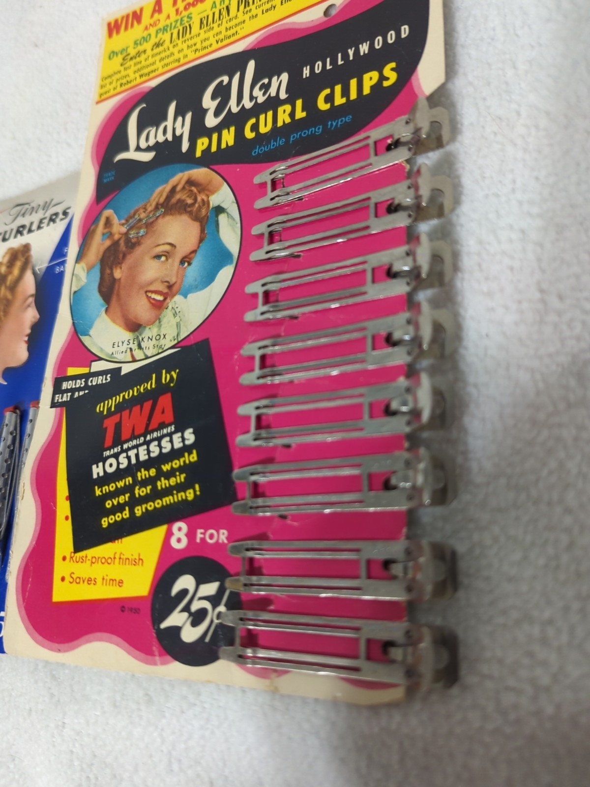 Vintage Lady Ellen Hollywood Arched Klippies Tip Top Curlers Pin Curl Clips…