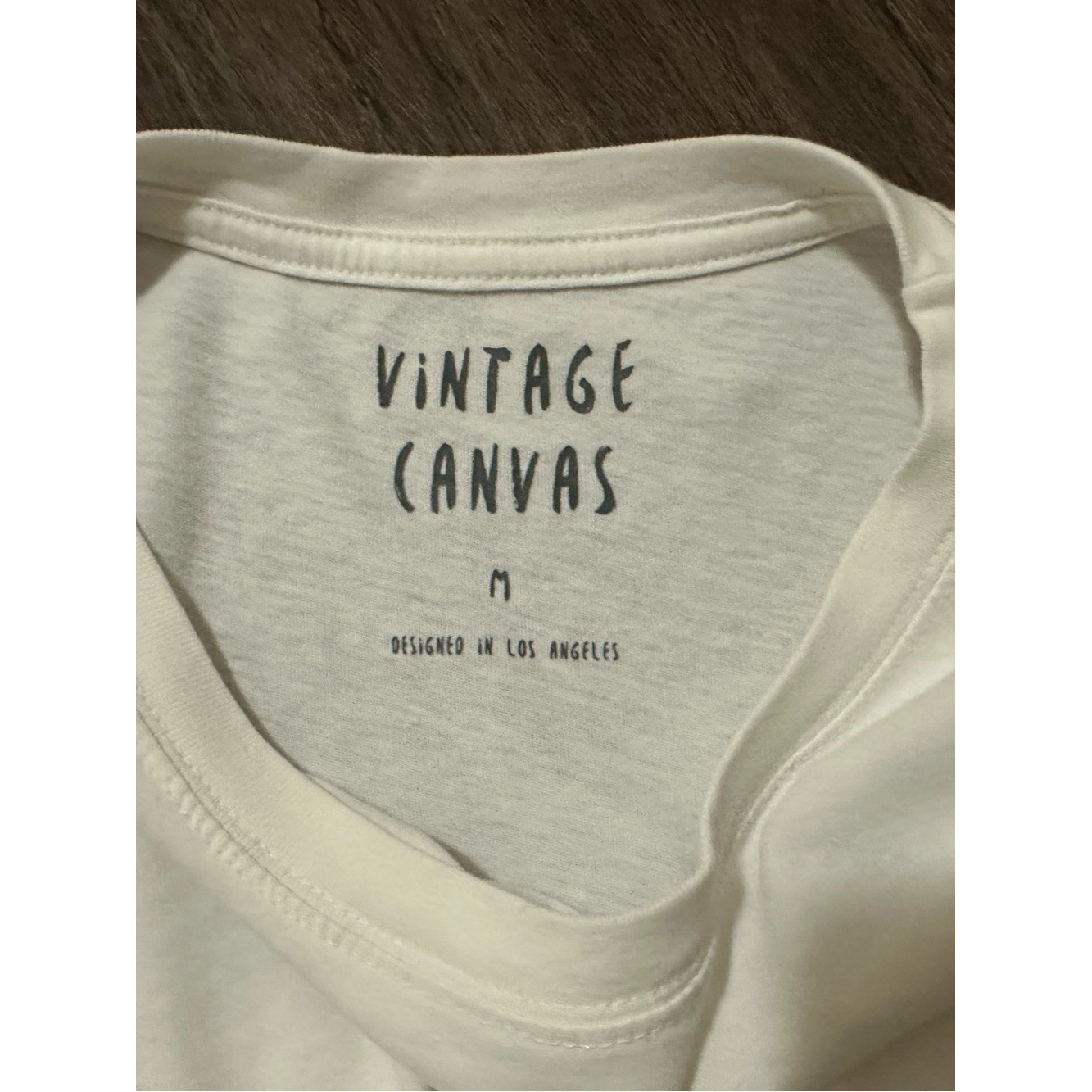 Vintage Canvas Tiger Tee in White. Size M