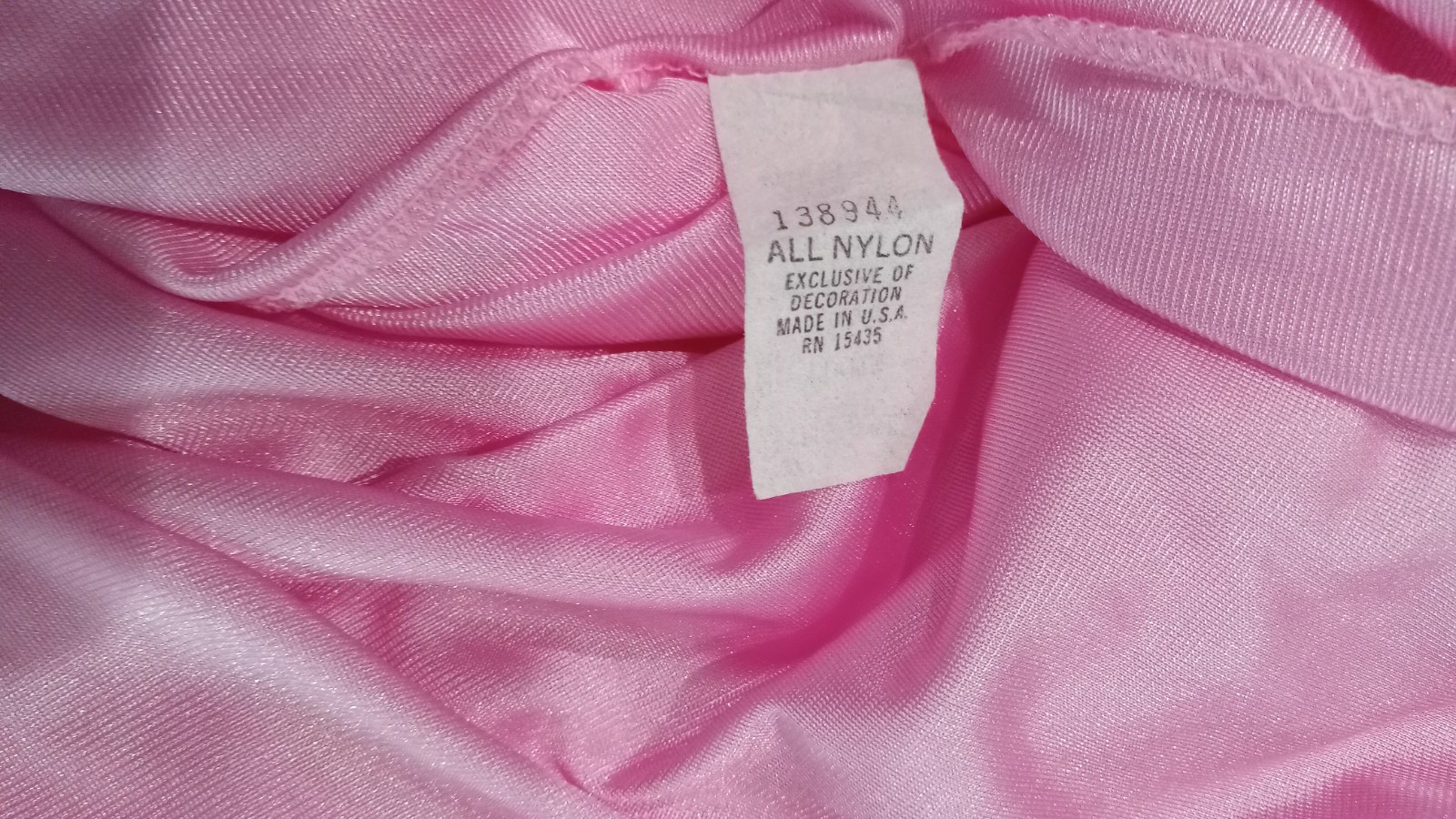 Vintage Lingerie GILEAD Bubble Gum PINK NYLON Long ROBE Wide Sweep S