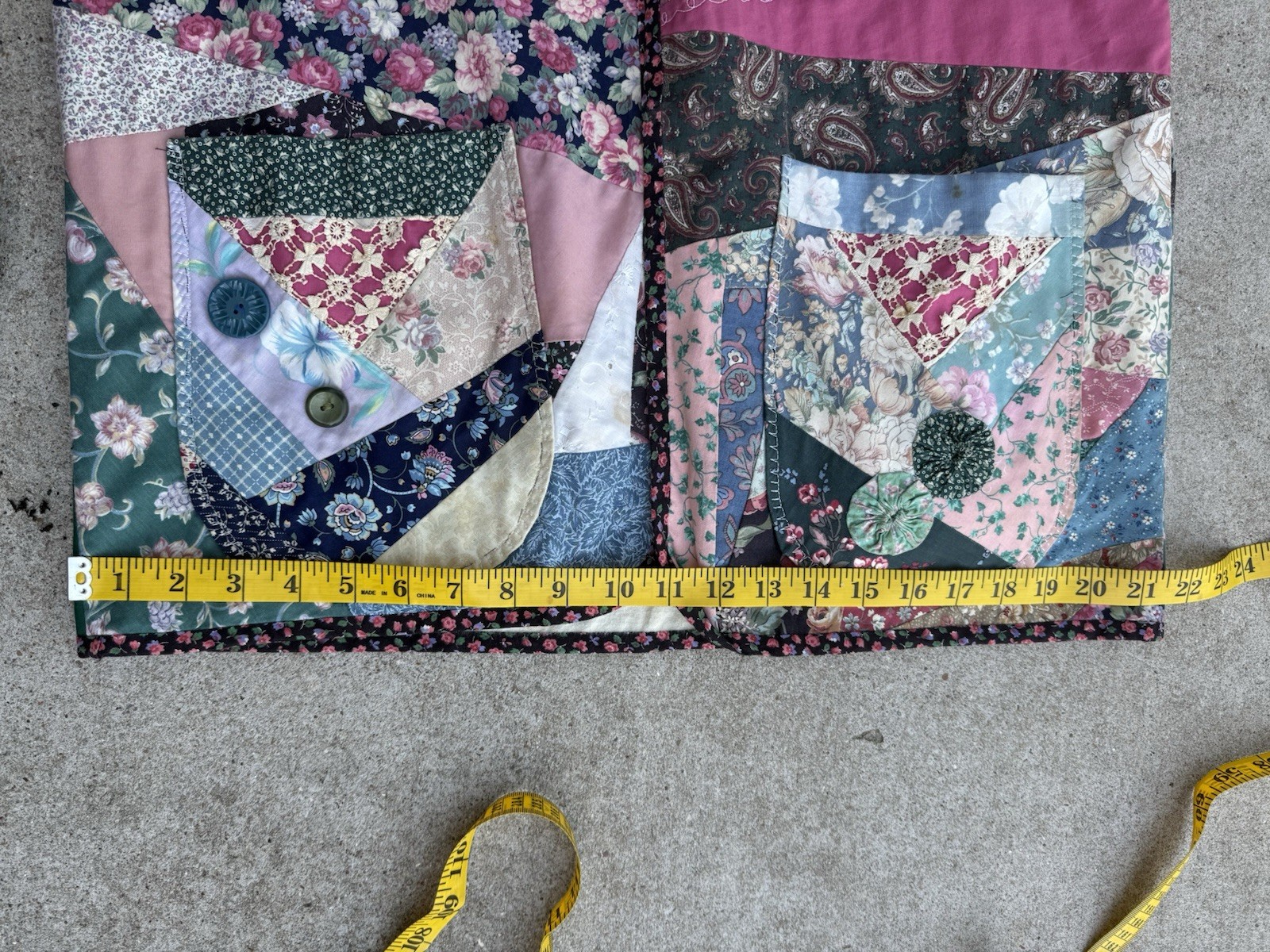 Vintage Handmade Quilt Coat Jacket Patchwork Grannycore Cottagecore Lightweight
