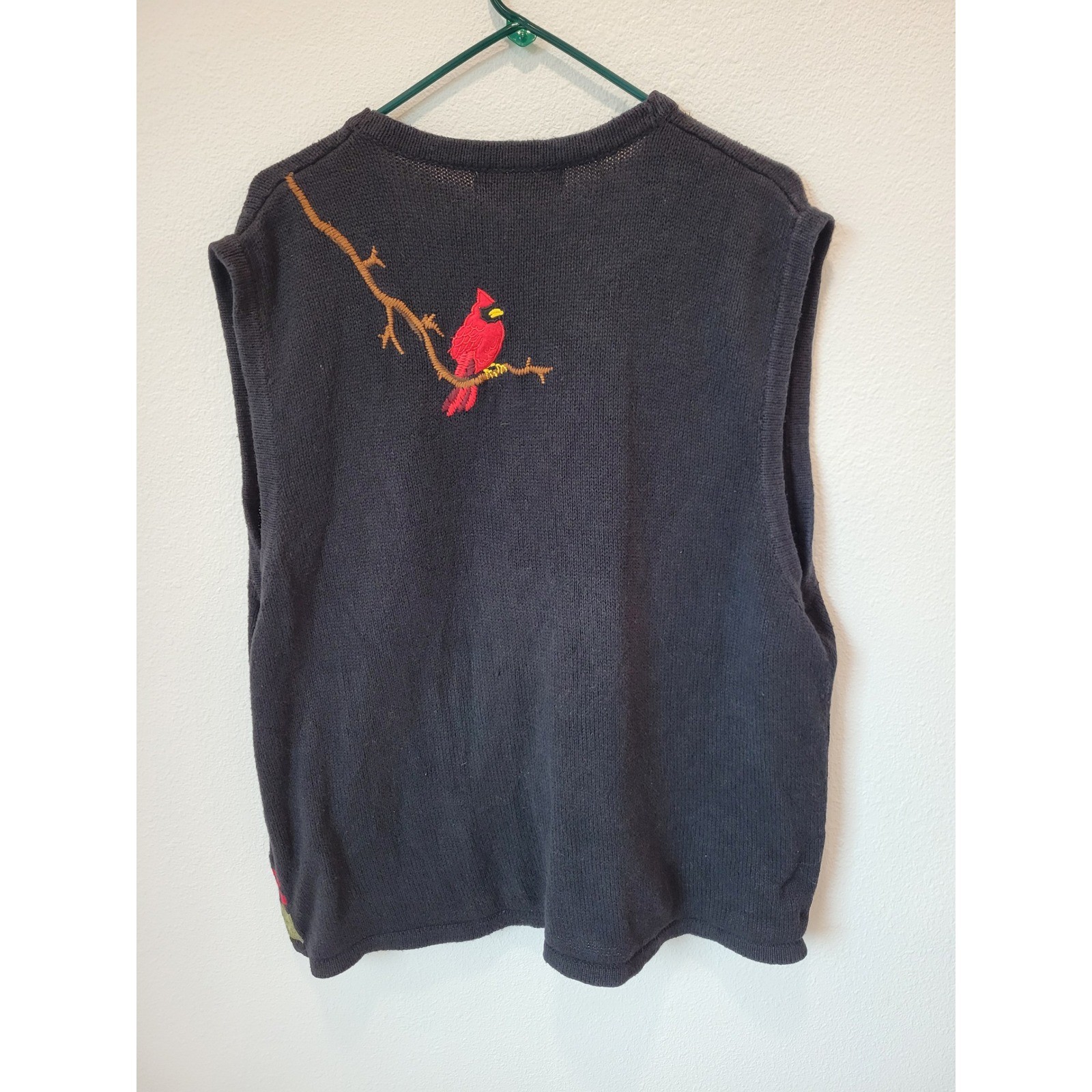 Vintage Tiara International Christmas Cardinals Cardigan Vest – Women’s 18/20