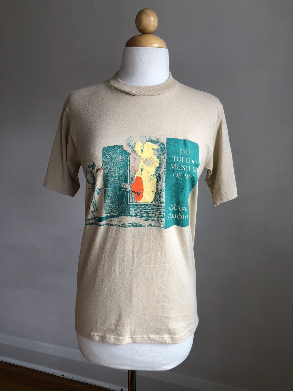 FABULOUS VTG JERZEES Toledo Museum Of Art Glass Studio Glass Blower T-shirt SZ S