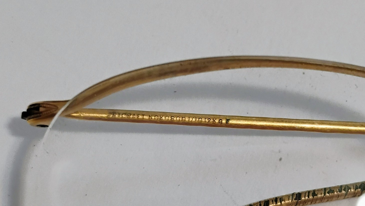 Vintage/Antique Artcraft Bifocal Eyeglasses Wire Frame Half Octagon 12 KT GF