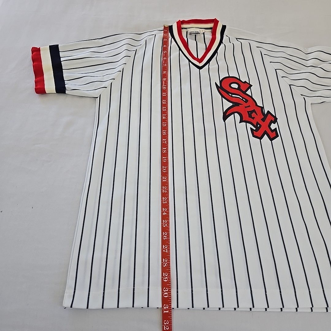 Rare VTG 70s New Era Knitting Mills Chicago White Sox #7 Jersey Mens L/XL Stripe