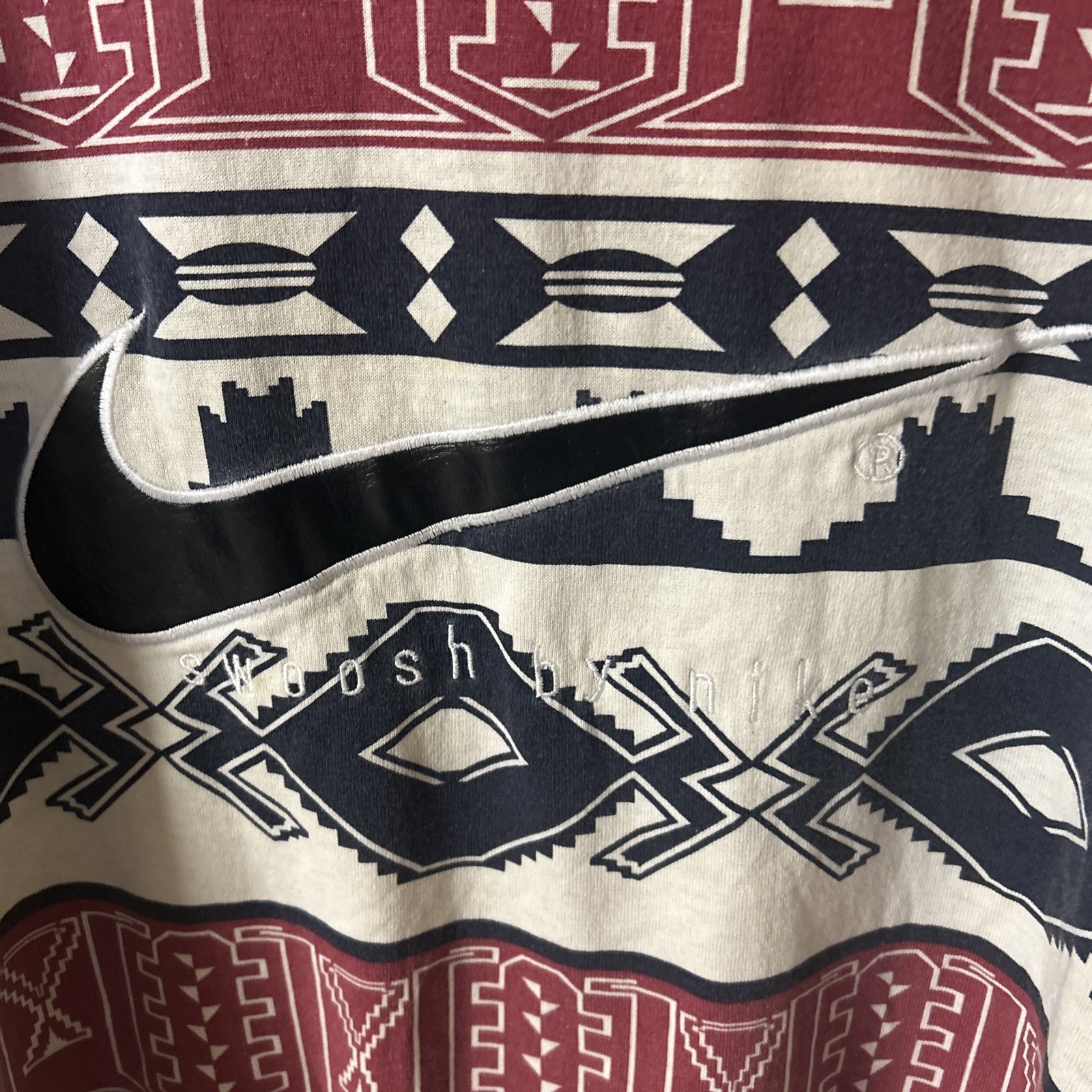 Nike Geometric Navajo Shirt Men XL Vintage 90’s AOP Abstract Design Made USA