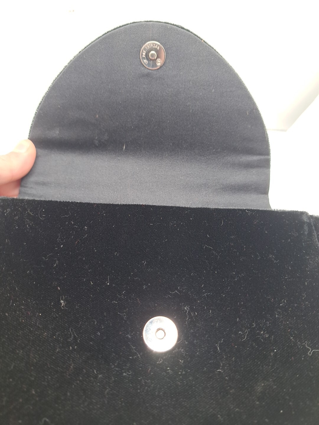 Vtg Black Velvet Purse Rhinestones Partners Mervyns Eveningwear Fancy