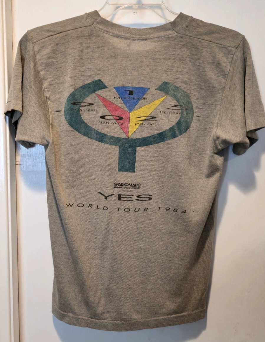 Vintage 1984 YES Band World Tour Grey T-Shirt – Size L