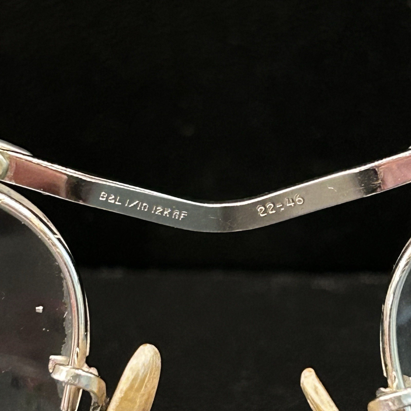 Liberty Brand Vintage Eyeglasses Frames Silver Tone Metal Crystals 5 1/2