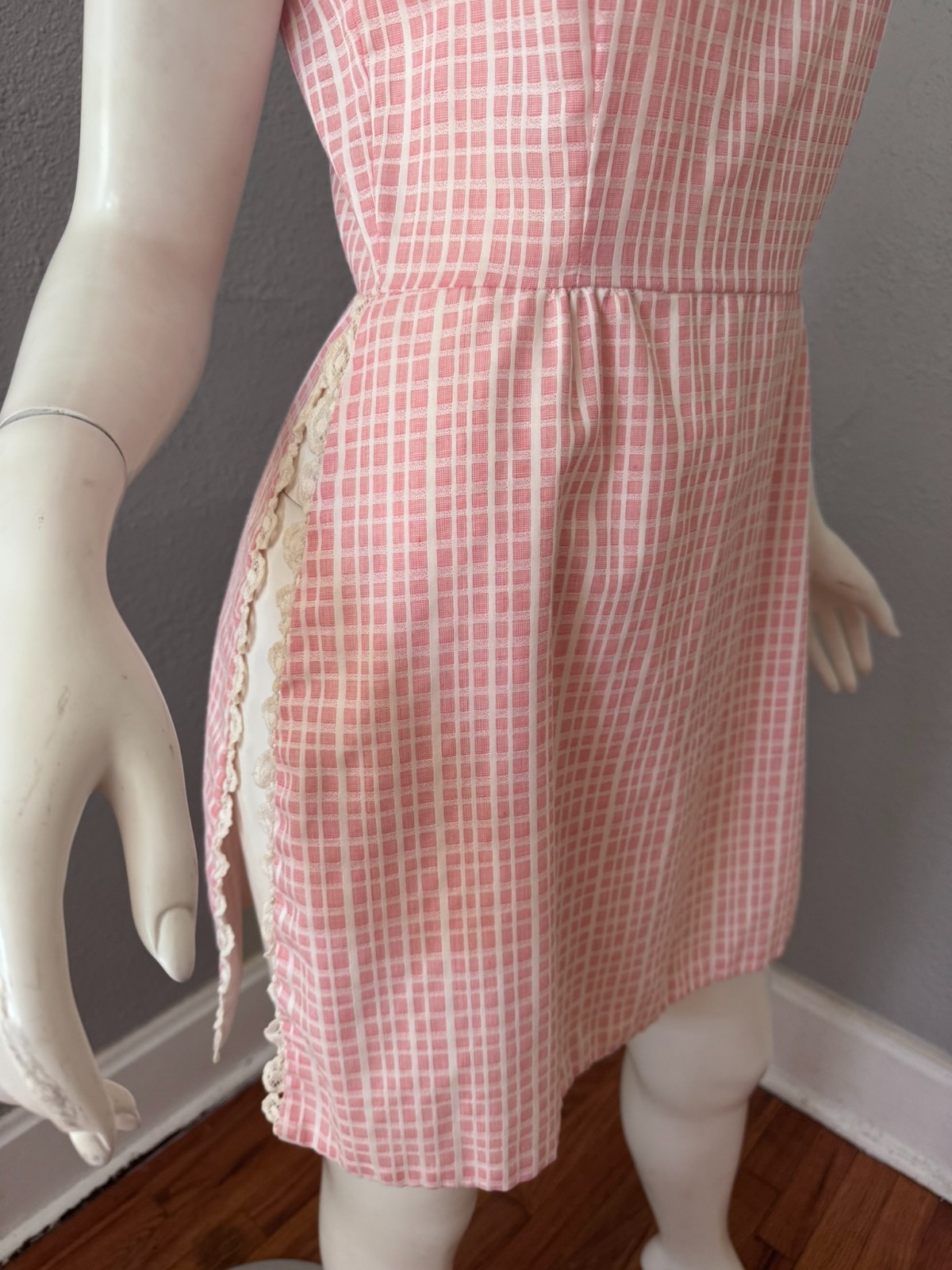 Vintage 60s Pink Starlite of Miami Cover Up Mini Dress XS/S