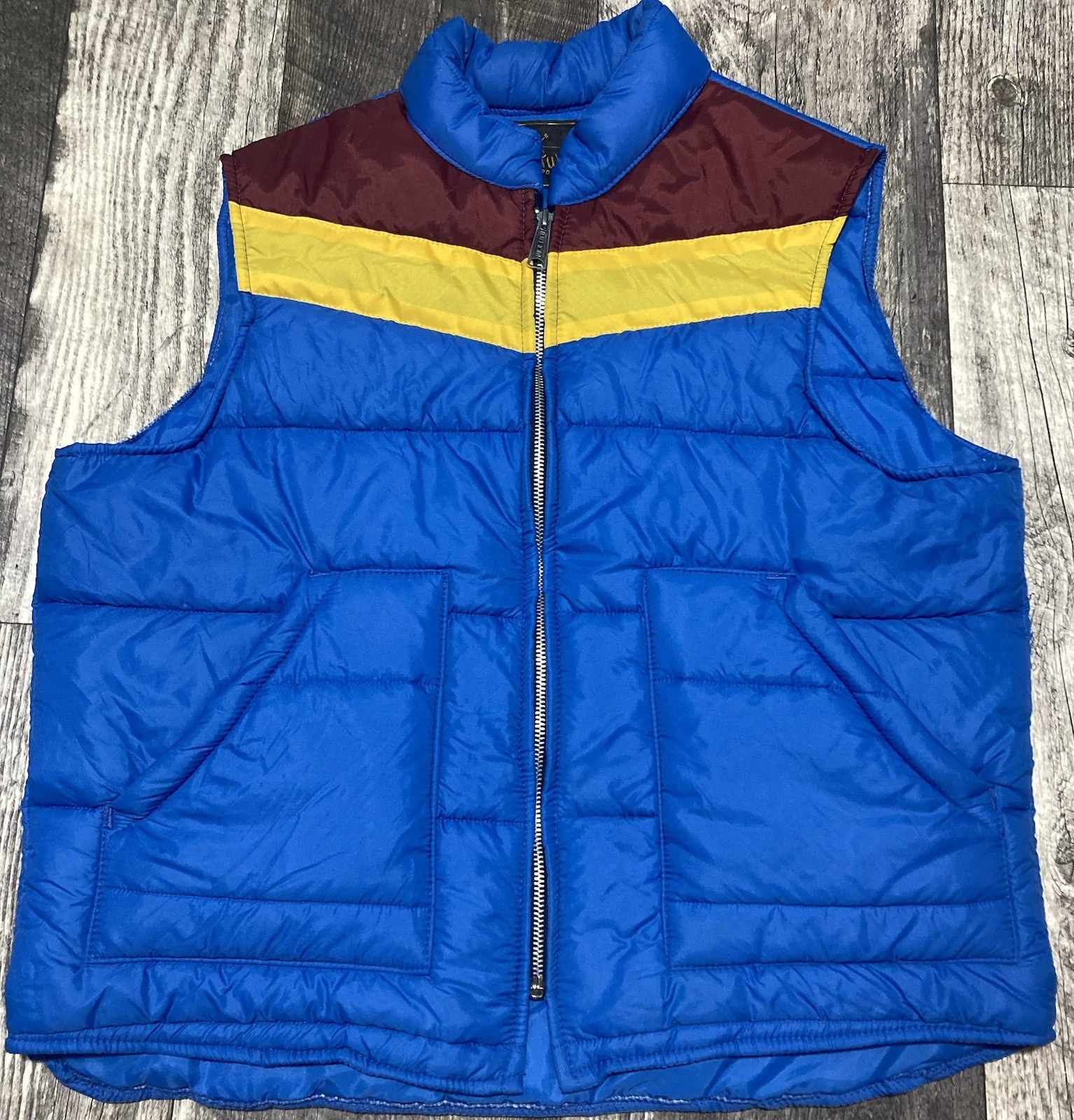 Vintage 80s Westwind Sportswear Puffer Vest Blue Size Large Outdoor western
