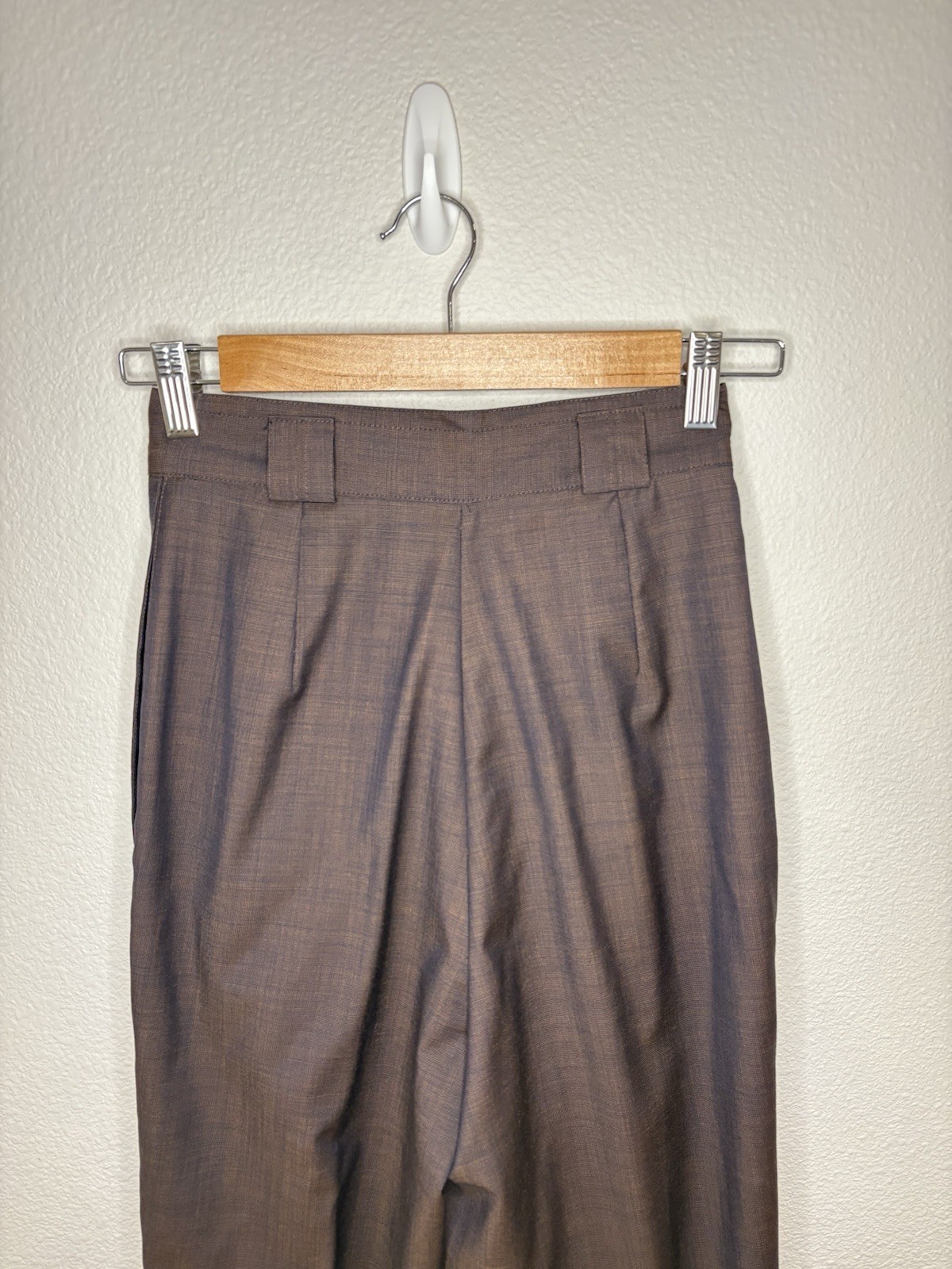 VTG 80s Gianni Versace Brown Trousers Made in Italy IT 38 US 00 24″ Waist