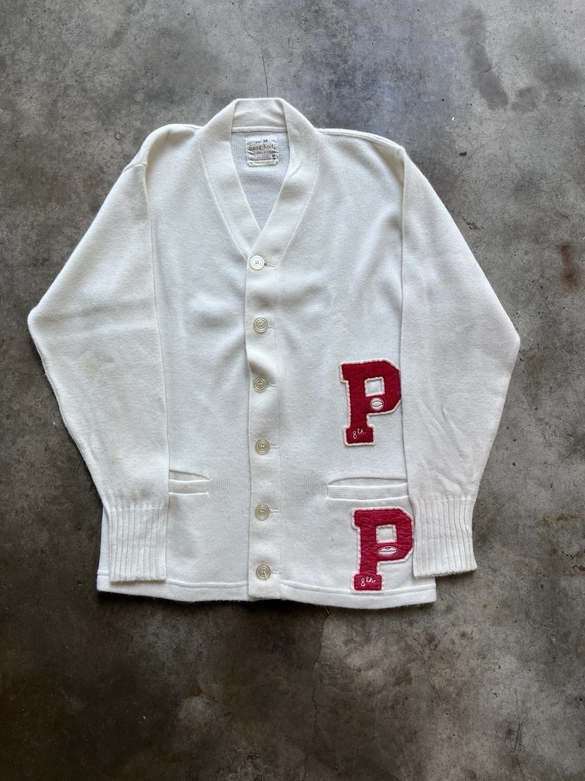 Vintage 1950s Philadelphia Varsity Cardigan Size Xl