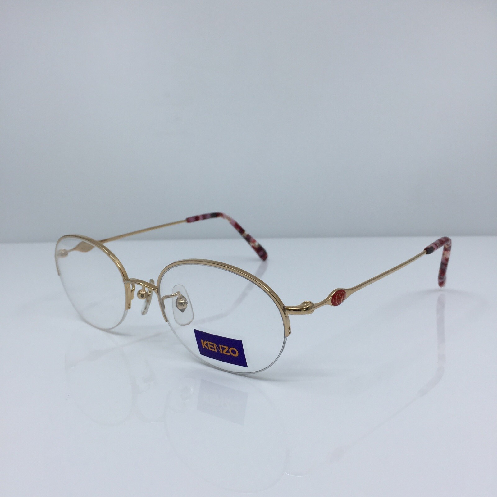 New Vintage Kenzo Eyeglasses Kenzo KE 2854 C. Shiny Gold 52-19-145mm Made Japan