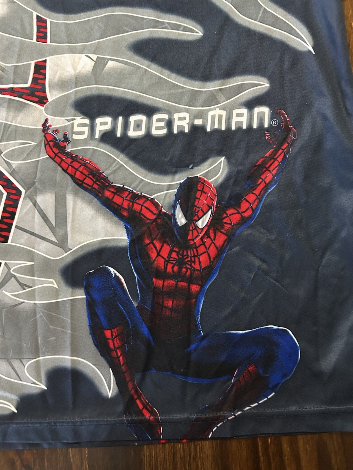 Vintage 2003 Marvel Spiderman Movie Promo All Over Print Long Sleeve Size XL
