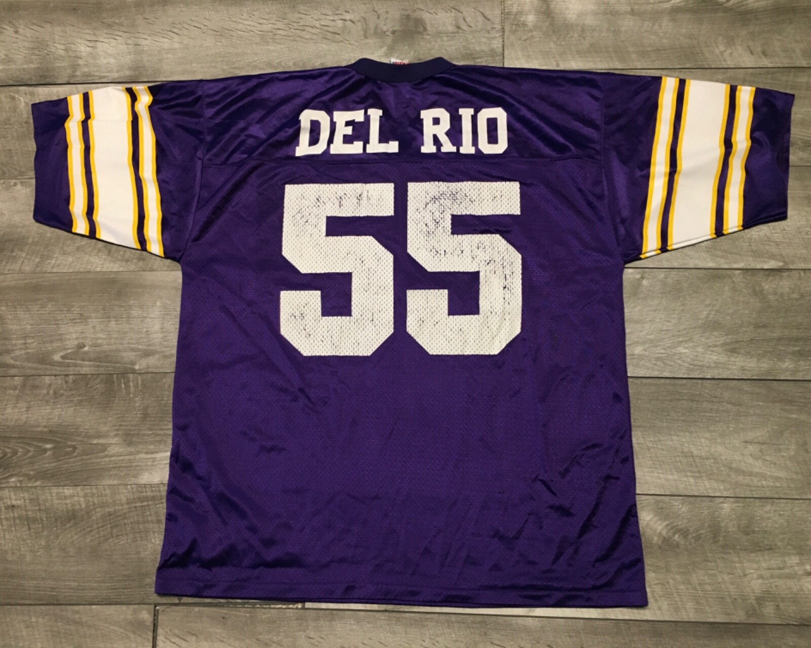 Vintage Logo Athletic Jack Del Rio Mens Minnesota Vikings Football Jersey Large