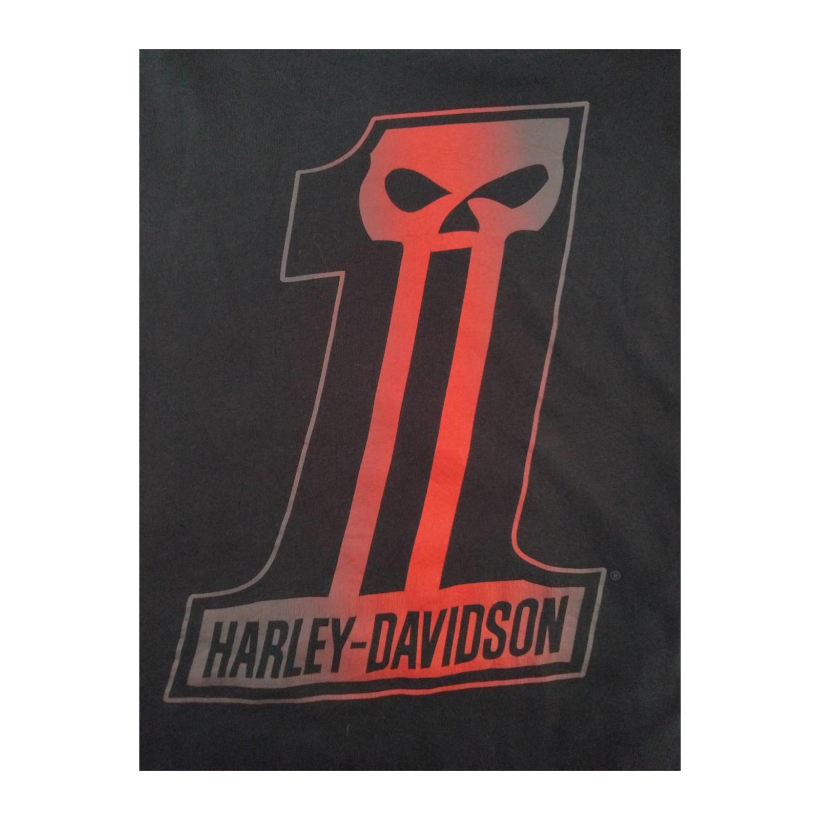 Harley Davidson Skull 1 Short Sleeve T Shirt Black 2XL