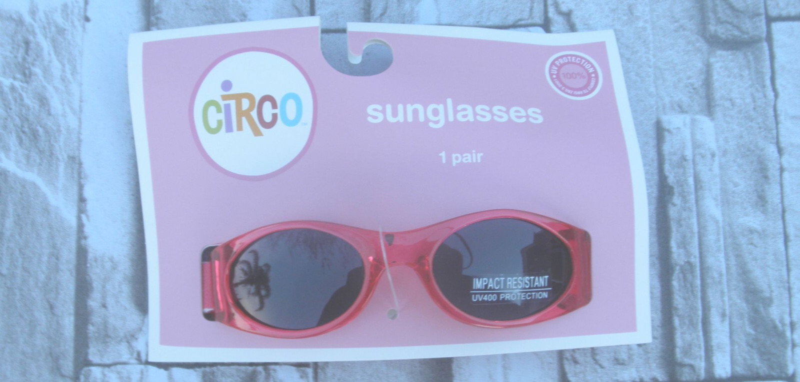 NEW by CIRCO, CHILDREN’S SUNLASSES(1PAIR) COLOR WATERMELON, 100% UV PROTECTION,