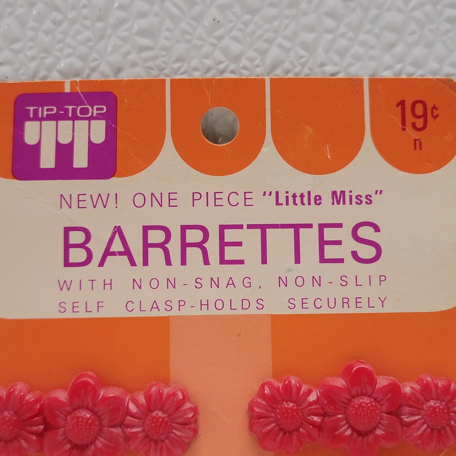 Vintage Tip – Top Little Miss Plastic Barrettes Multicolor – Original Package