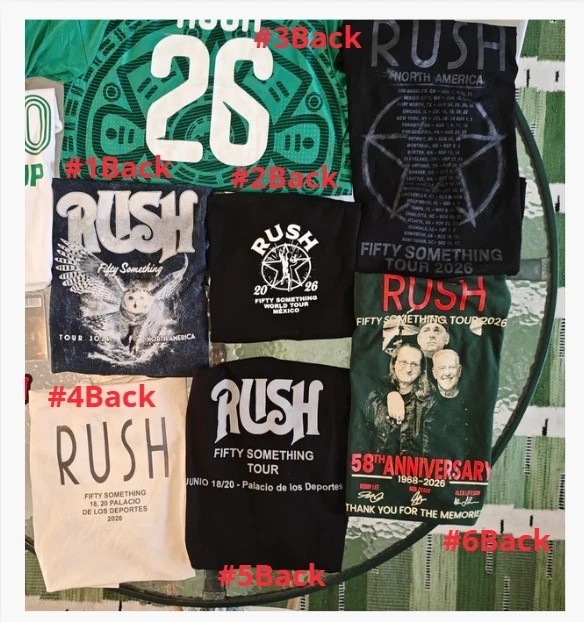 Rush Band T Shirt Fifty Something Mexico Tour 2026 Starman Rock Concert Reprint