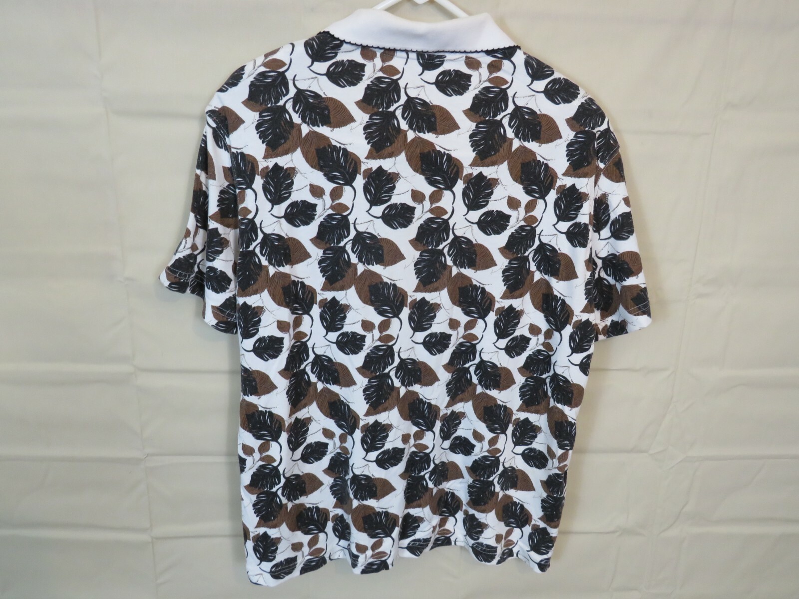 Vintage Shirt Jaclyn Smith Size Large L Brown Black leaf print
