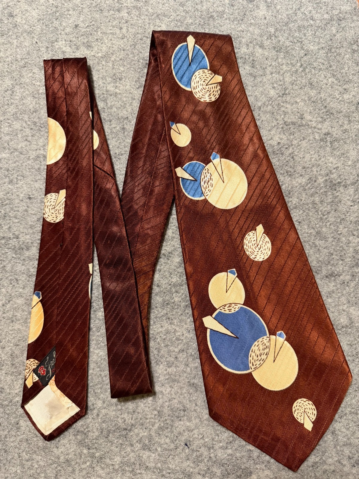 1940s 40s vintage rayon swing tie necktie 1950s 50s geometric patterns
