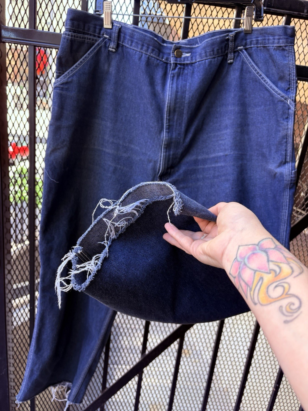 Vintage Roebucks Denim Carpenter Pants – perfectly worn in just for you! 🪚🪛🔨