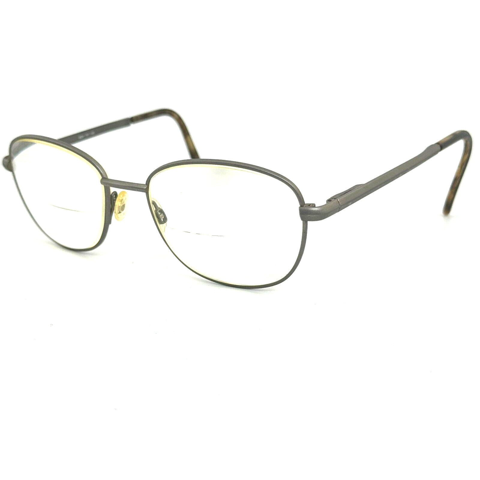Fratelli Lozza Ivy Silver Brown Eyeglasses Frames Round Full rim H14284