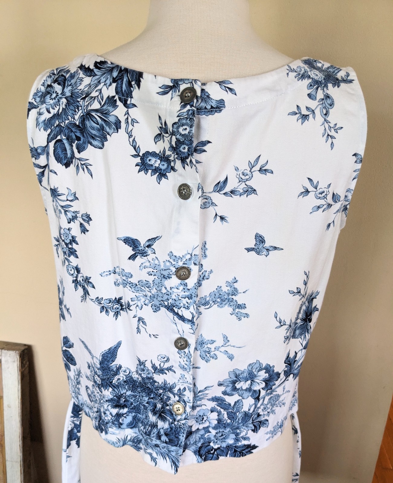 Vintage 80s Carol Anderson 3 Pc Toile Skirt Set USA Cotton Art to Wear Jacket
