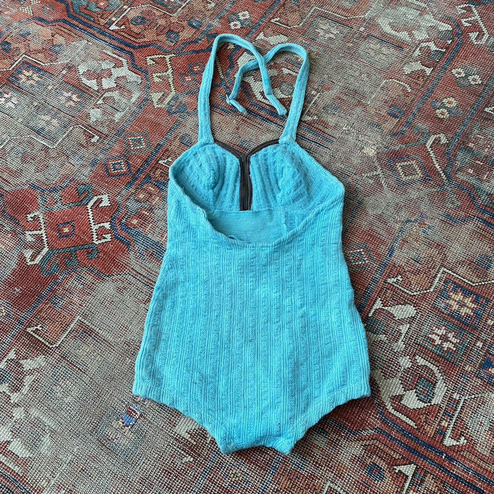 Vintage 1930s Jantzen Wool Swimsuit Bathing Suit Deco Mint Green w/Box Portland