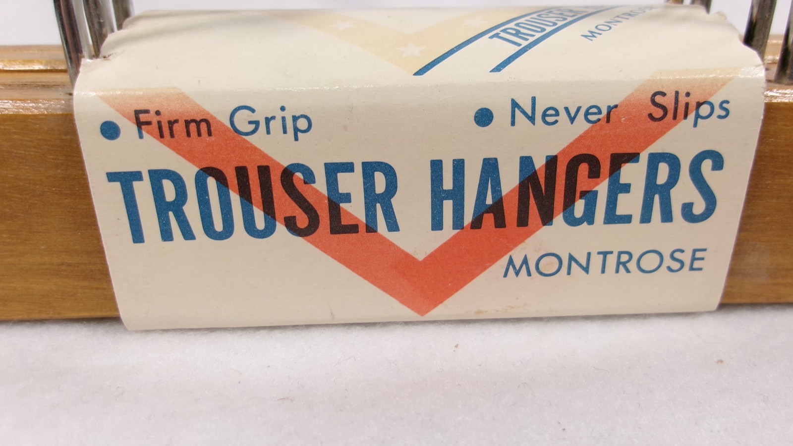 Vintage Montrose Trouser Hangers Wooden Pants Hangers Set of 2 NOS