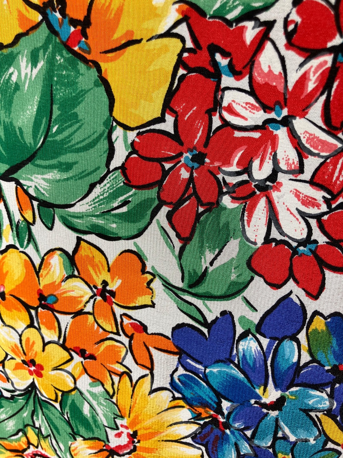 VTG AUTH FENDI FOULARD ALL SILK SCARF WHITE MULTICOLOR FLORAL GUC A FEW SNAGS