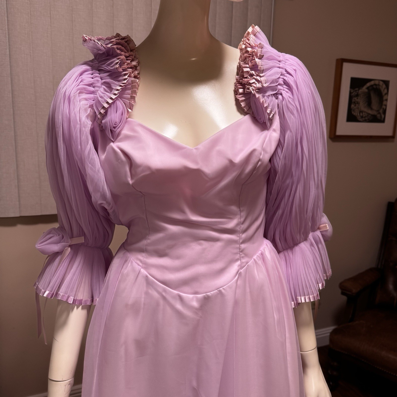 VTG Dance Allure Gown Prom Dress Womens 16 Lavender Pageant Bridal 80s USA NWT