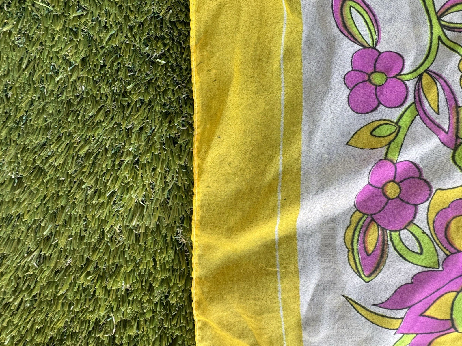 Vintage Primstyle Scarf 100% Acetate Rayon Made In Italy F.W. Woolworth Company