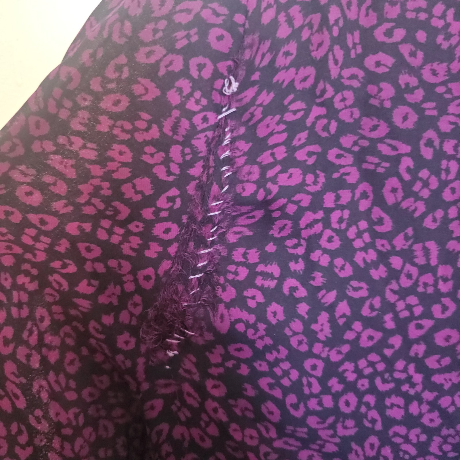 Banana Republic Sheer Floral Purple Blouse Size 14 Business Casual Office