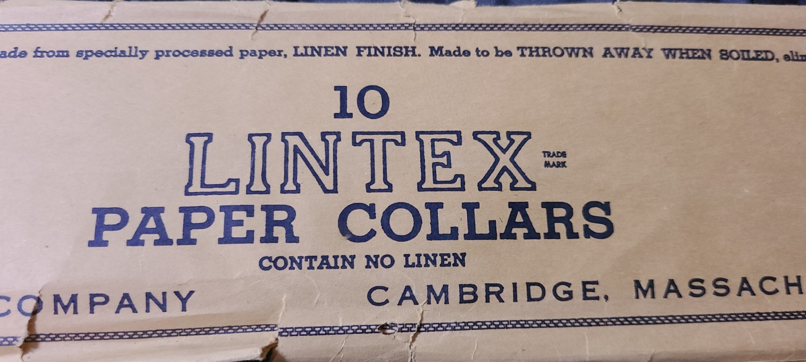 Reversible Collar Company Lintex paper collars – Palmer 15 style – Lot of 45