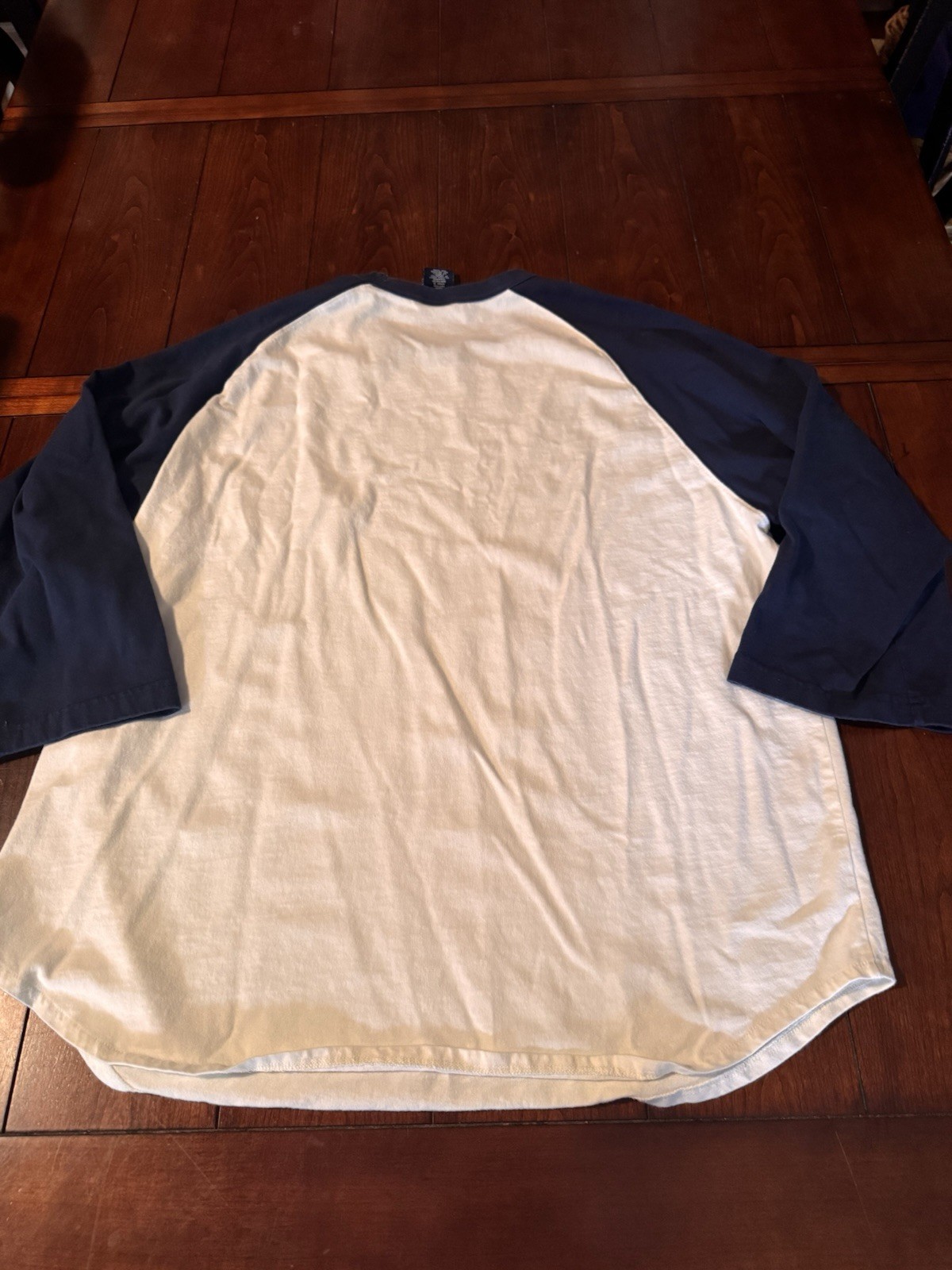 Vintage GAP Athletic 1969 Raglan Baseball Tee Shirt XL Navy White 100% Cotton