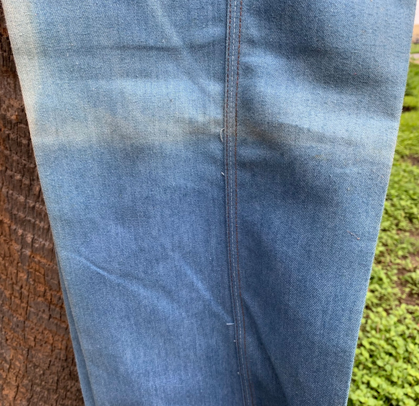 Levis Polyester / Cotton WPL 423 Action Slacks Blue 70s Vintage Jeans