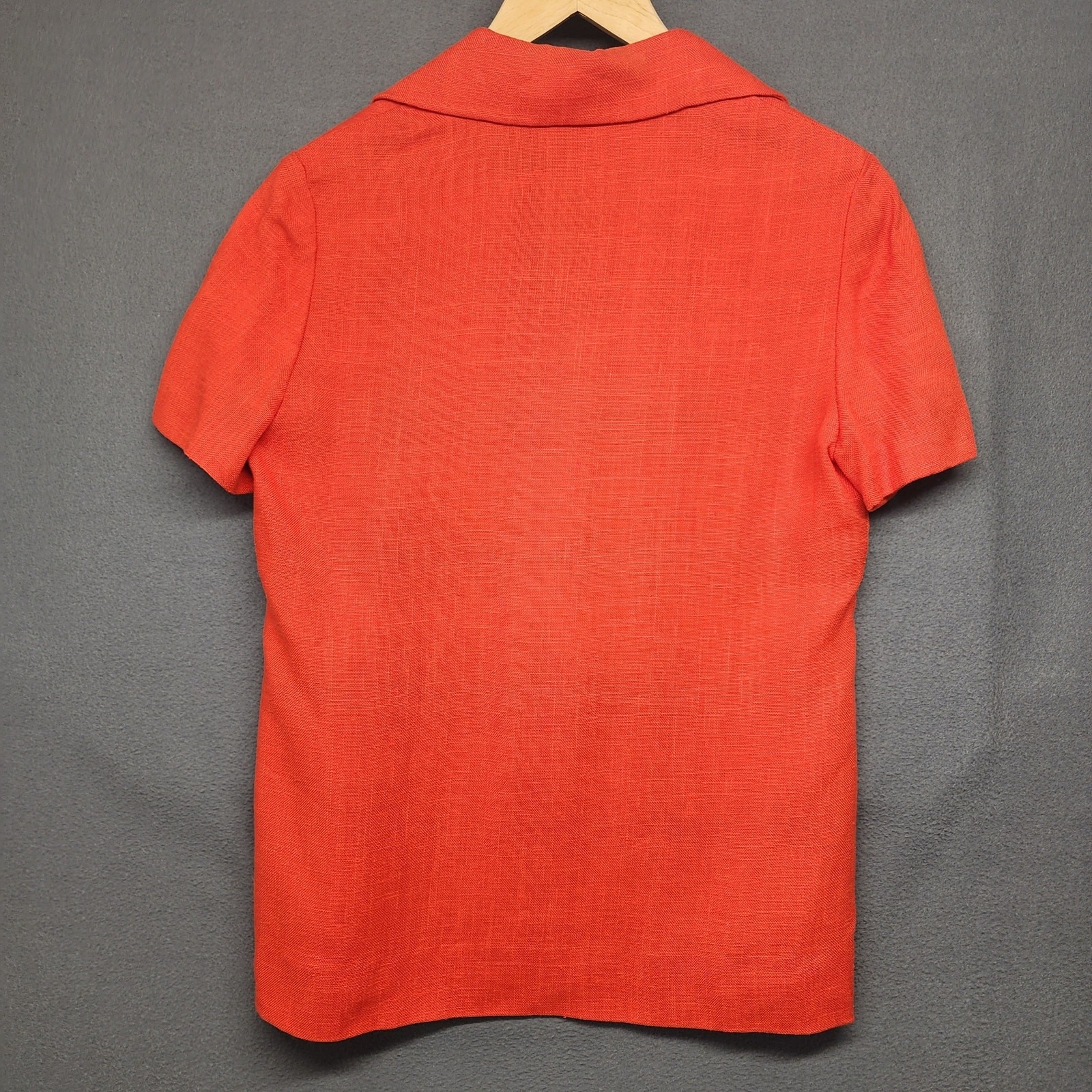 Vtg 60s Handmade Womens 2 Piece Dress Top Set Orange Floral Mod Pleat Belt Twee