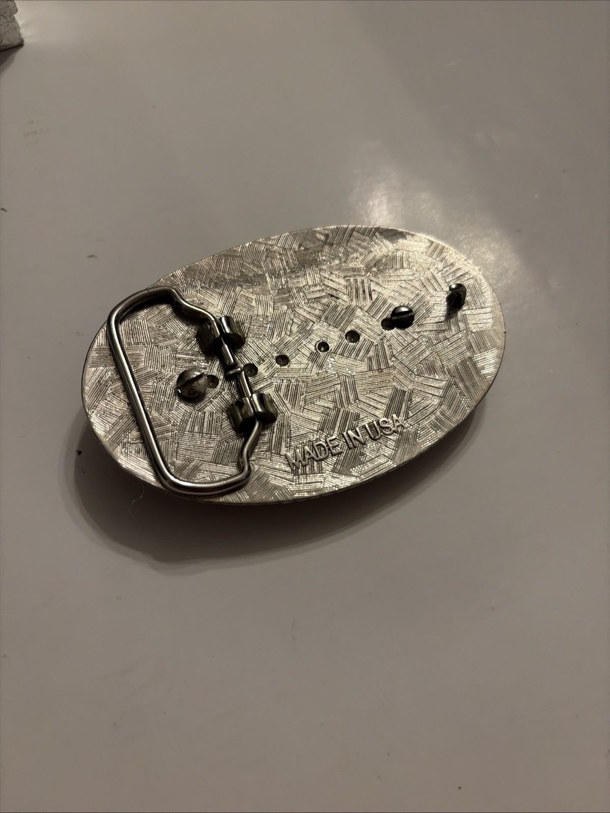 Vintage Silver 1964 Kennedy US Half Dollar Coin Commemorative Belt Buckle