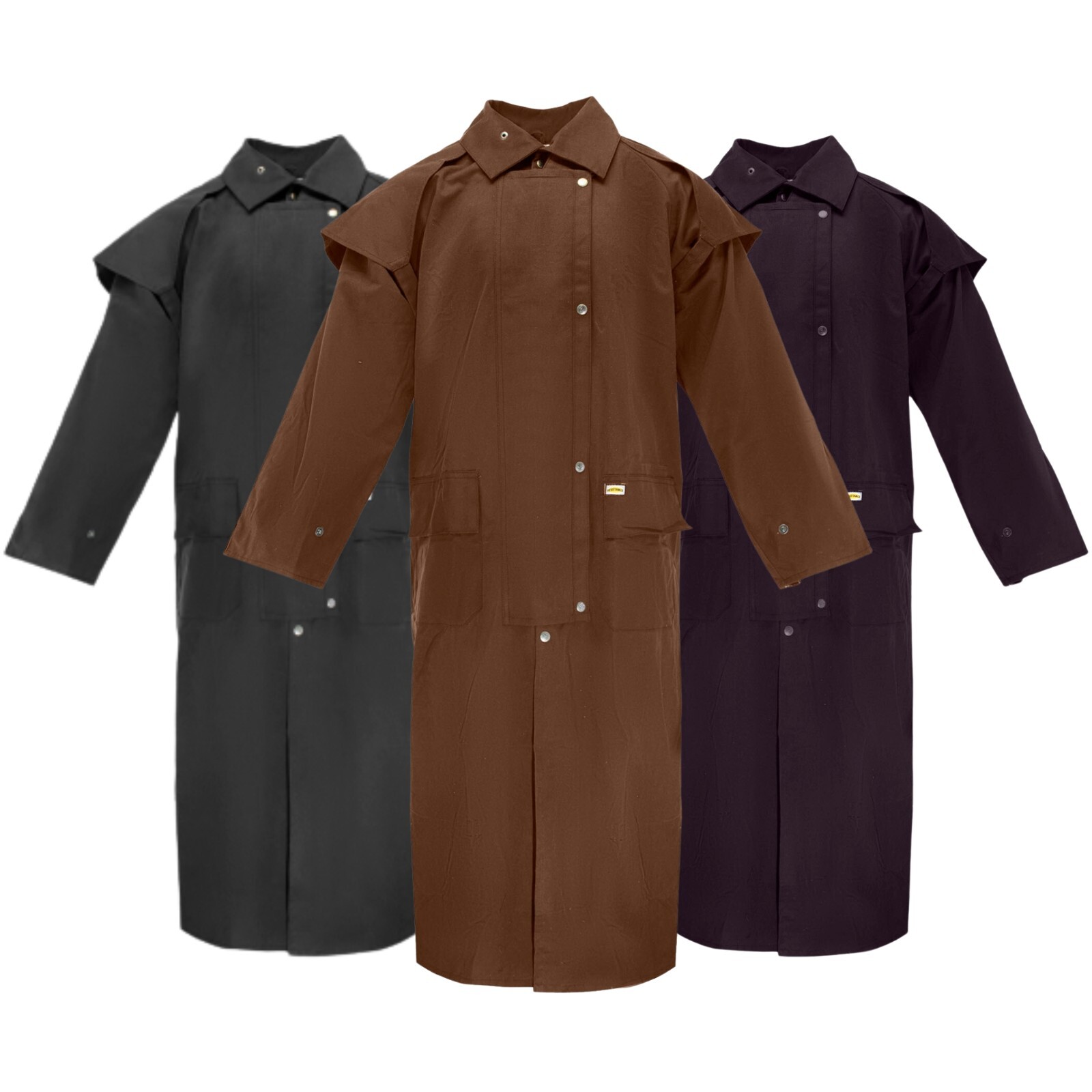 Oilskin Duster Western Australian Drover Coat Waterproof XS-6XL | Free Shipping