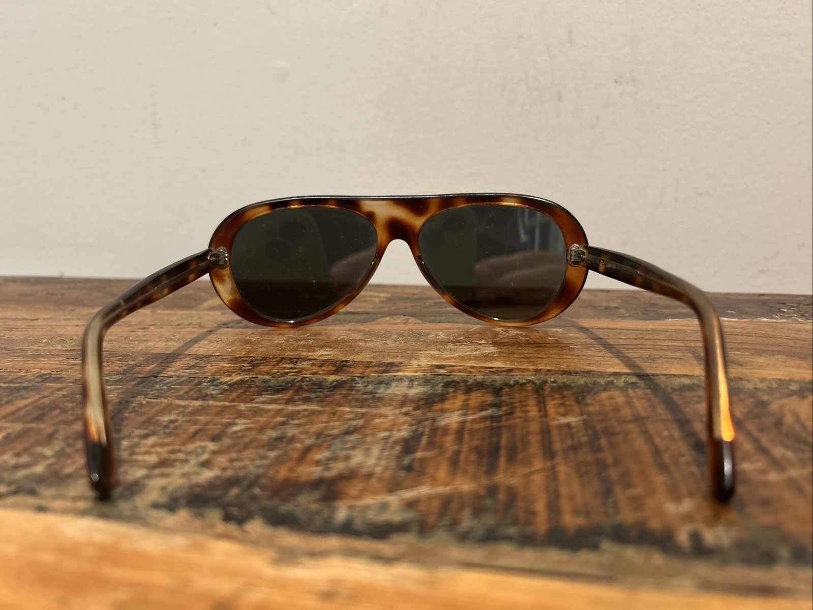 Vintage GH Japan Tortoise Aviator Sunglasses Brown Acetate Retro Oversized